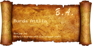 Burda Attila névjegykártya