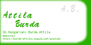 attila burda business card